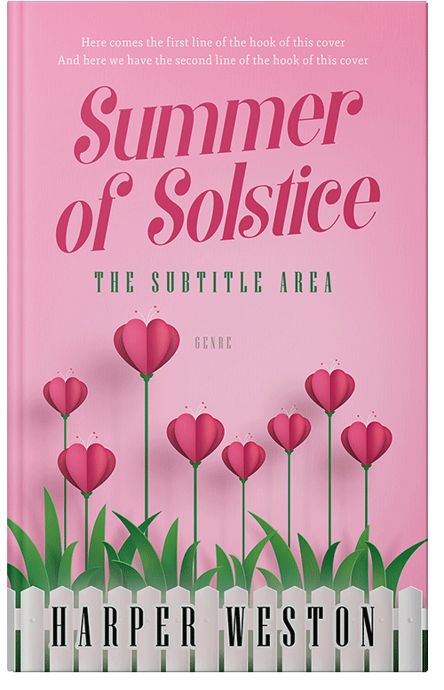 Front view of Premade Abstract Book Cover - Kobi