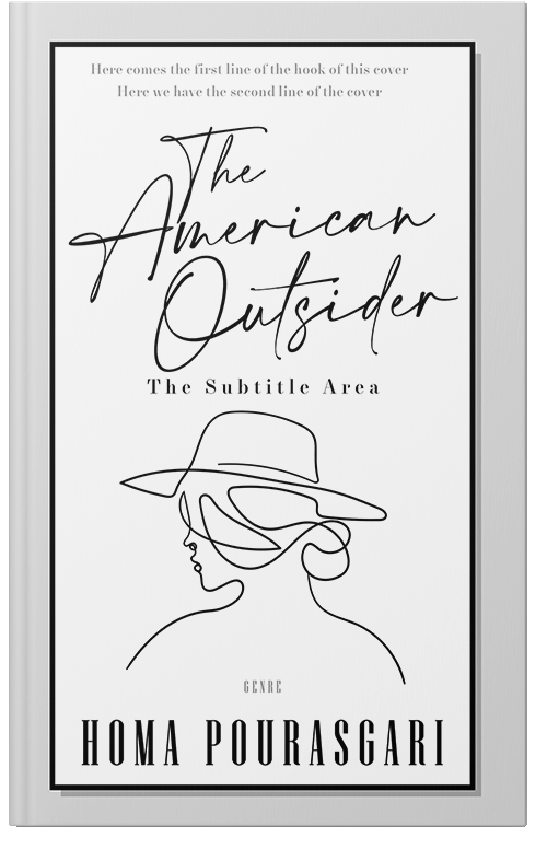 Front view of Premade Abstract Book Cover - Cod Gray