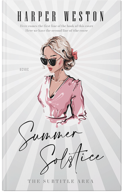 Front view of Premade Abstract Book Cover - Ebb