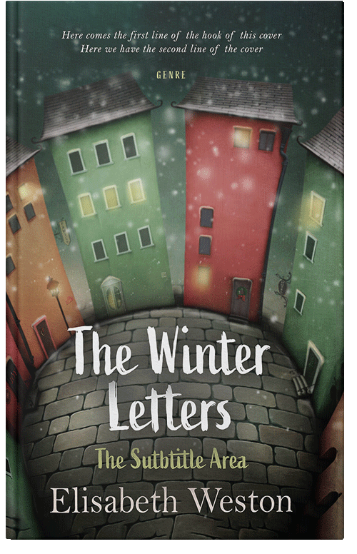 Front view of Premade Literary Fiction Book Cover - Lunar Green