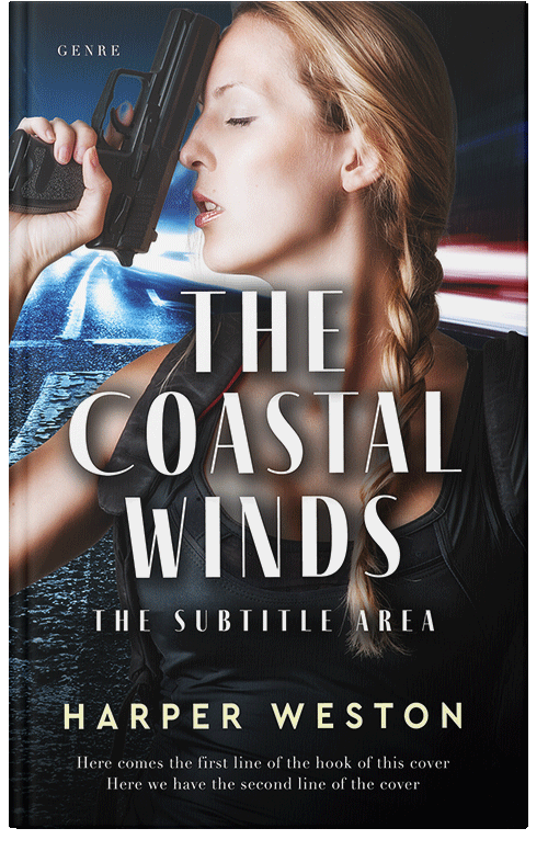 Front view of Premade Mystery & Thriller & Suspense Book Cover - Clam Shell