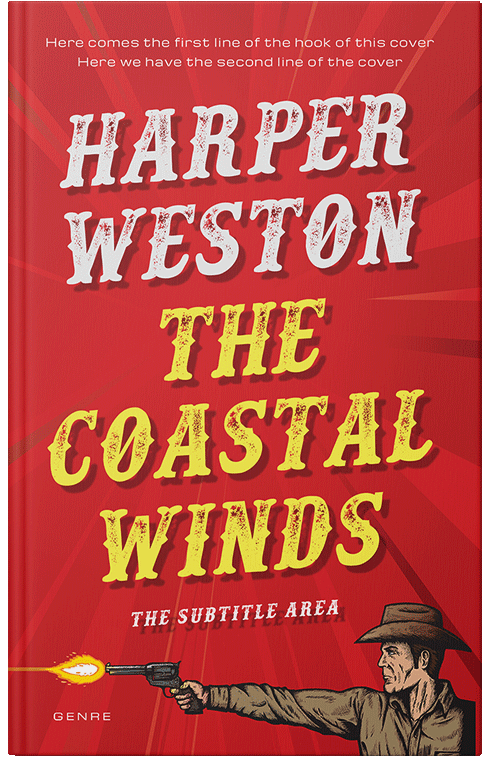 Front view of Premade Action & Adventure Book Cover - Cardinal