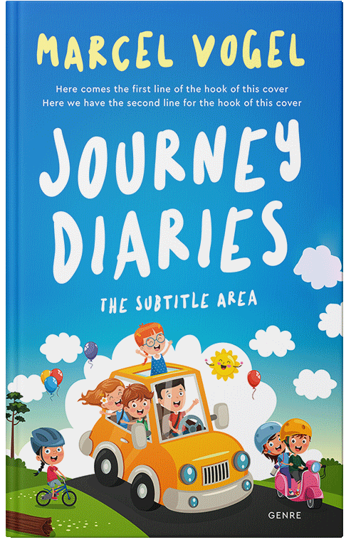 Front view of Premade Children's Book Cover - Cerulean