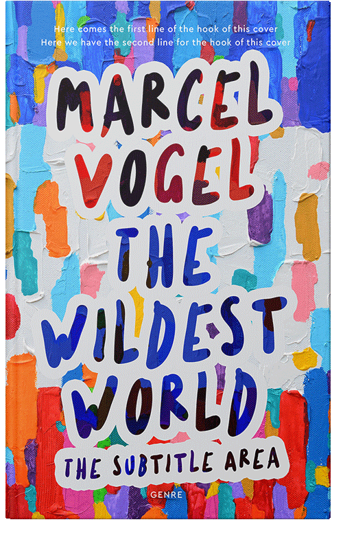 Front view of Premade Abstract Book Cover - Mischka