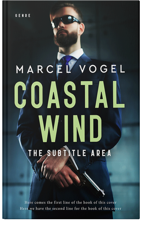 Front view of Premade Mystery & Thriller & Suspense Book Cover - Thistle Green