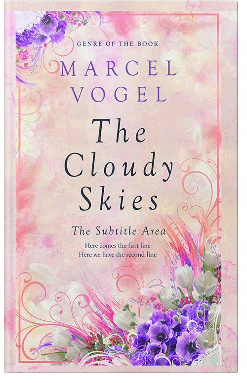 Front view of Premade Abstract Book Cover - Vanilla Ice