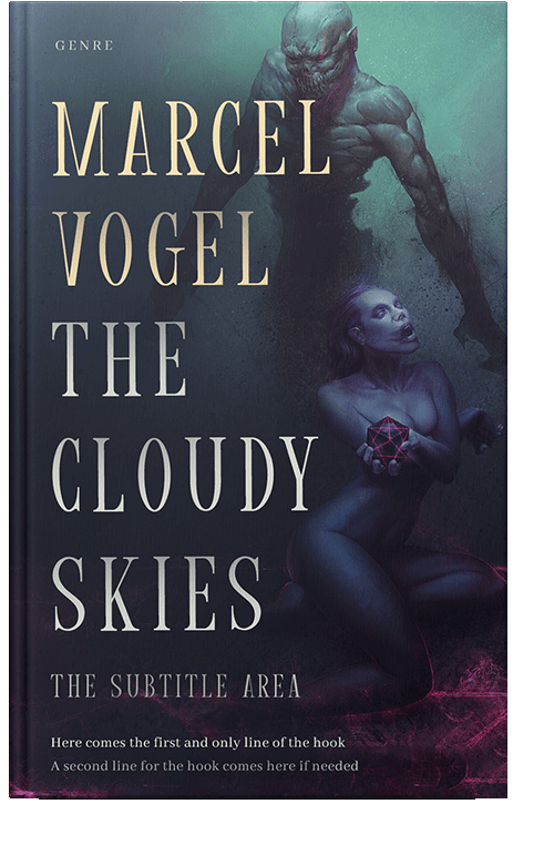 Front view of Steel Gray #24404 - Premade Horror Book Cover