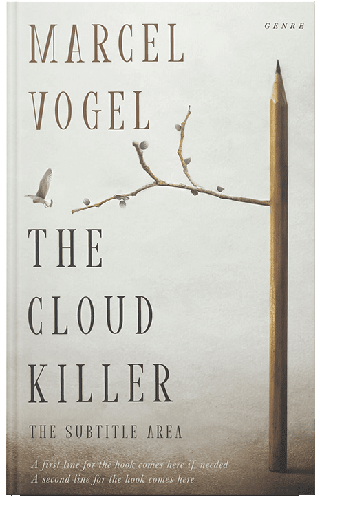 Front view of Cararra #24420 - Premade Abstract Book Cover