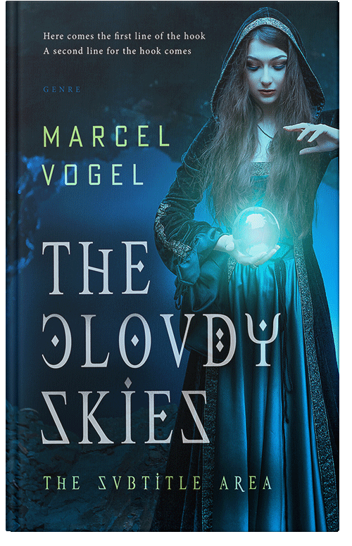 Front view of Premade Fantasy Book Cover - Black Pearl