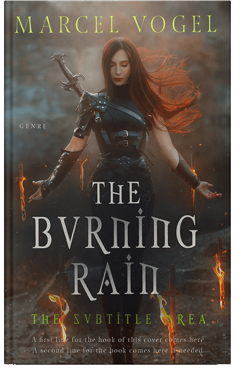 Front view of Taupe #24497 - Premade Fantasy Book Cover