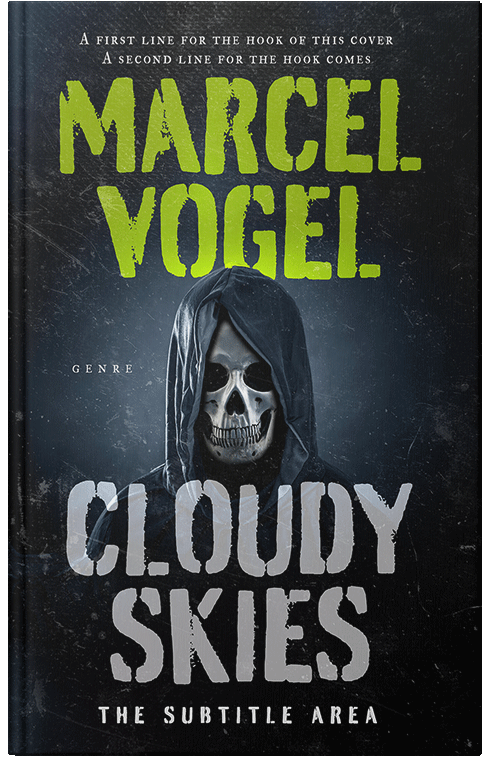 Front view of Olive Green #24517 - Premade Horror Book Cover