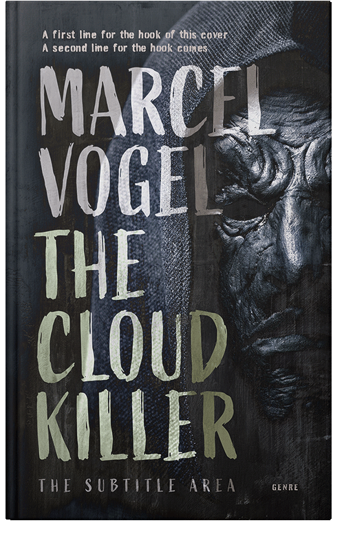 Front view of Shark #24533 - Premade Horror Book Cover