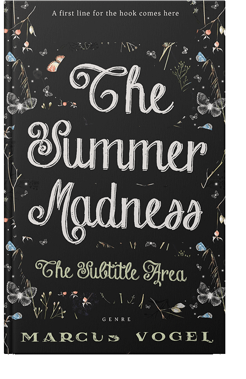 Front view of Swirl #24582 - Premade Abstract Book Cover | BookCoverZone