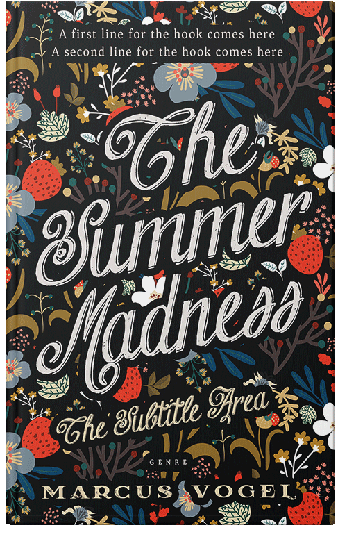 Front view of Premade Abstract Book Cover - Woodsmoke