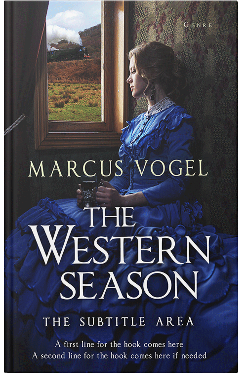 Front view of Premade Historical Book Cover - Steel Gray