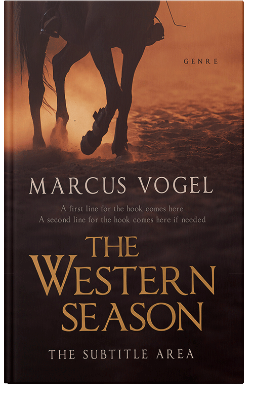 Front view of Premade Western Book Cover - Copper