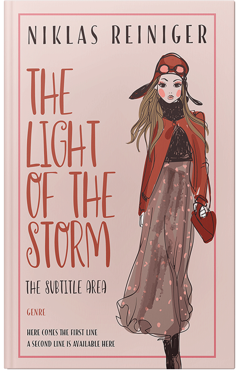 Front view of Premade Romance Book Cover - Oyster Pink