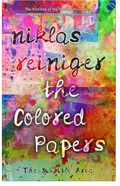 Front view of Vanilla #24757 - Premade Abstract Book Cover