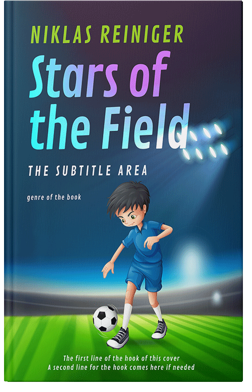 Front view of Premade Action & Adventure Book Cover - Blue Dianne