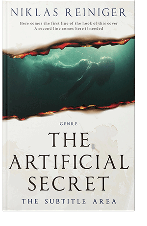 Pre Made Book Cover Green White