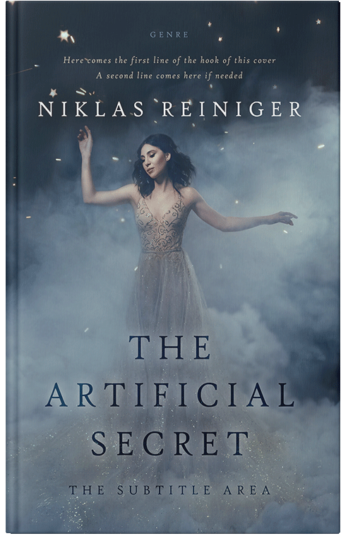 Front view of Premade Fantasy Book Cover - Slate Gray