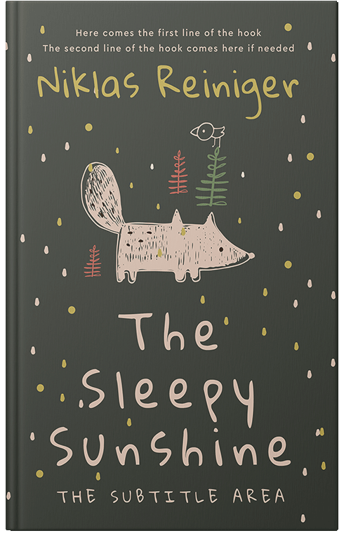 Front view of Premade Children's Book Cover - Armadillo