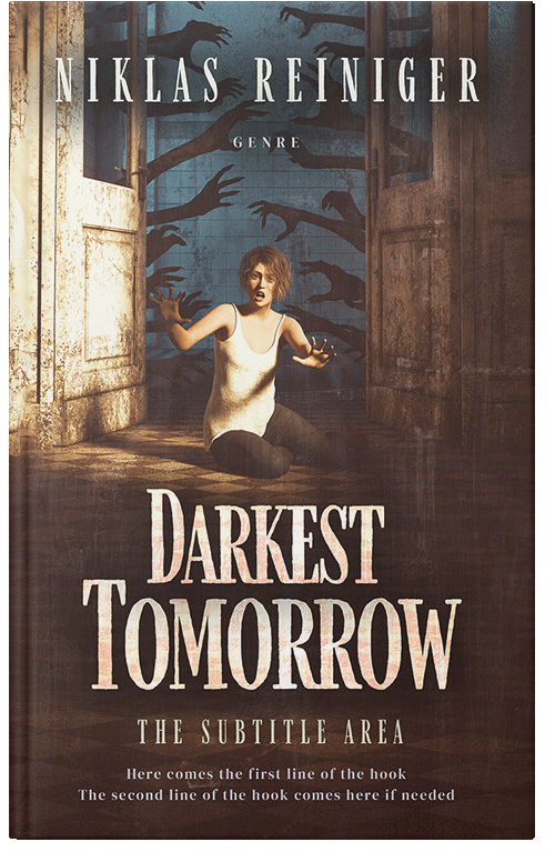 Front view of Premade Horror Book Cover - Woody Brown