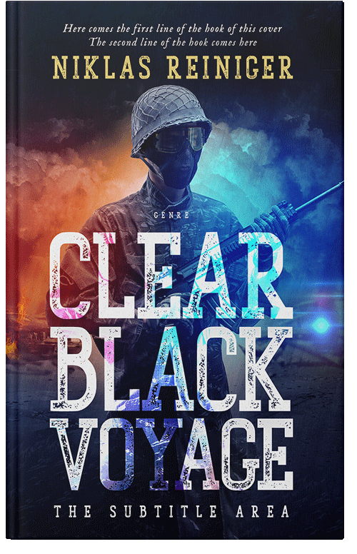 Front view of Clam Shell #24954 - Premade Mystery & Thriller & Suspense Book Cover