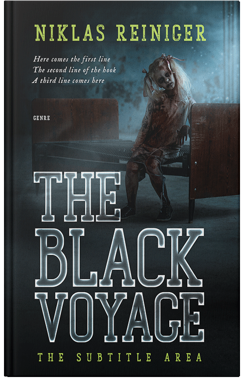 Front view of Shark #24961 - Premade Horror Book Cover