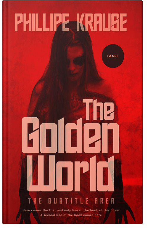 Front view of Premade Horror Book Cover - Milano Red