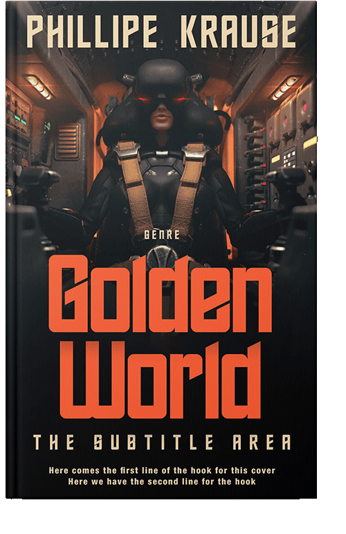 Front view of Burnt Sienna #25118 - Premade Science Fiction Book Cover