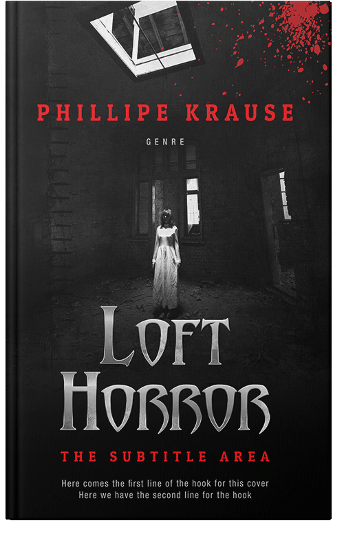 Front view of Cod Gray #25166 - Premade Horror Book Cover