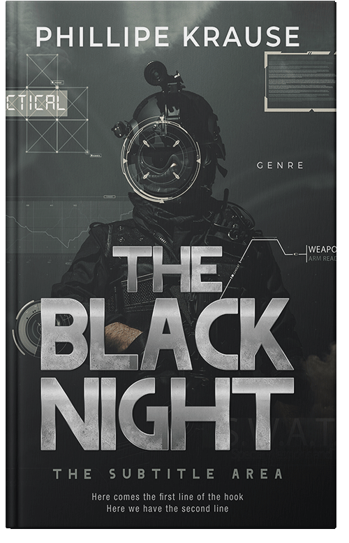 Front view of Outer Space #25186 - Premade Action & Adventure Book Cover