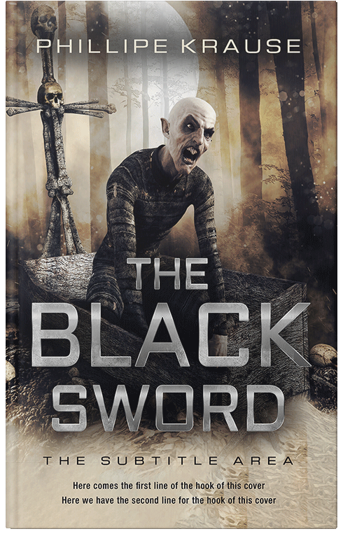 Front view of Premade Fantasy Book Cover - Soft Amber