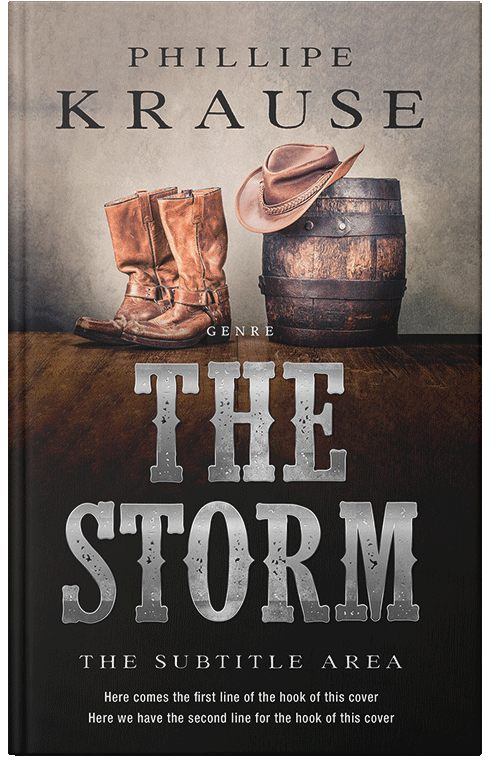 Front view of Premade Action & Adventure Book Cover - Vanilla