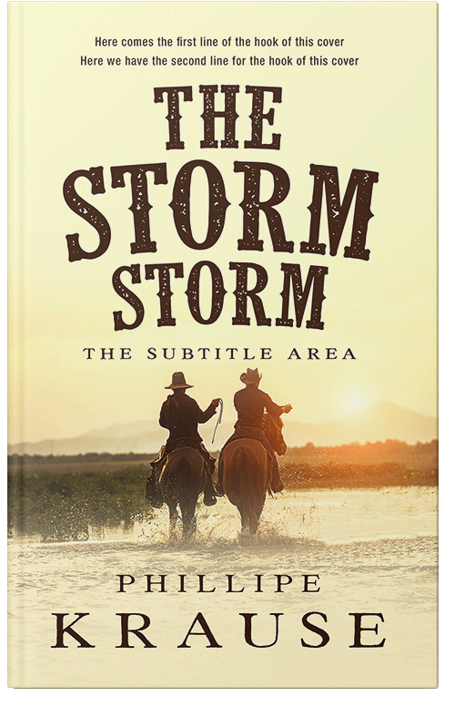 Front view of Premade Action & Adventure Book Cover - Brown Derby