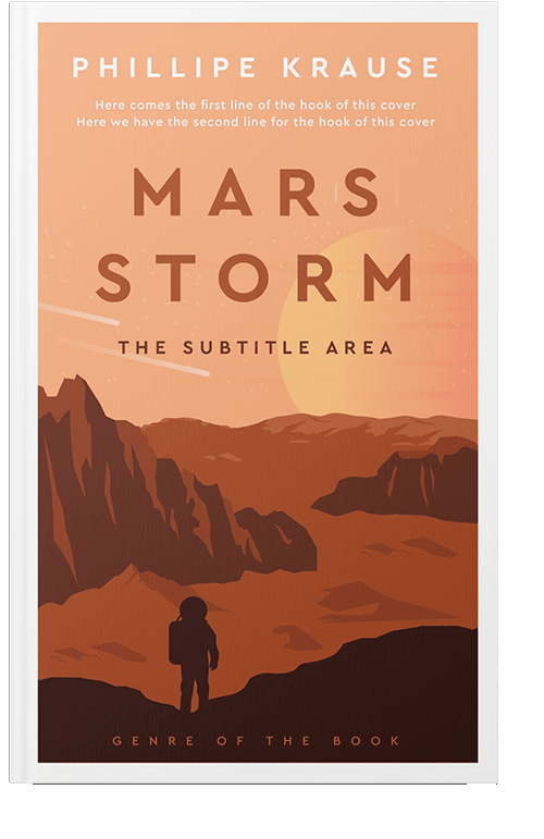 Front view of Rajah #25245 - Premade Science Fiction Book Cover