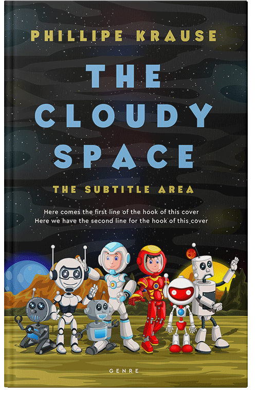 Front view of Cod Gray #25256 - Premade Science Fiction Book Cover