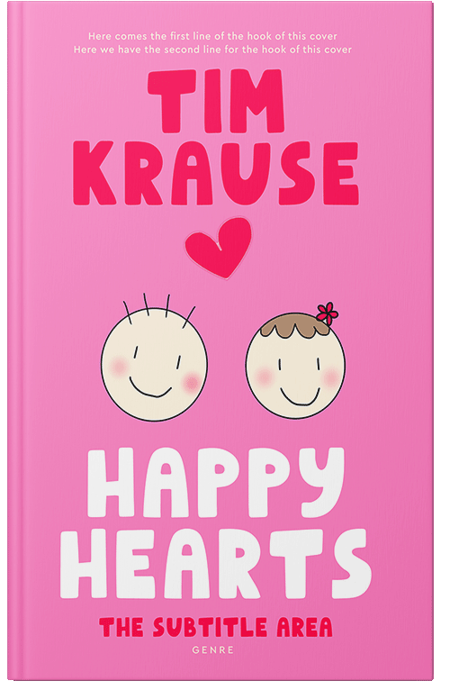 Front view of Premade Children's Book Cover - Persian Pink