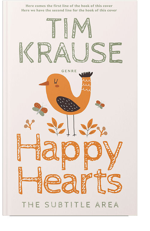 Front view of Vista White #25281 - Premade Children's Book Cover