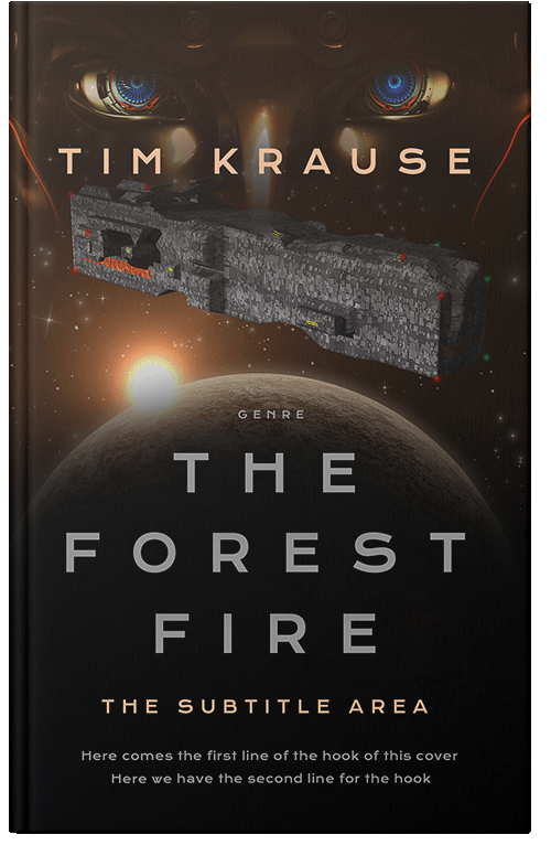 Front view of Night Rider #25344 - Premade Science Fiction Book Cover