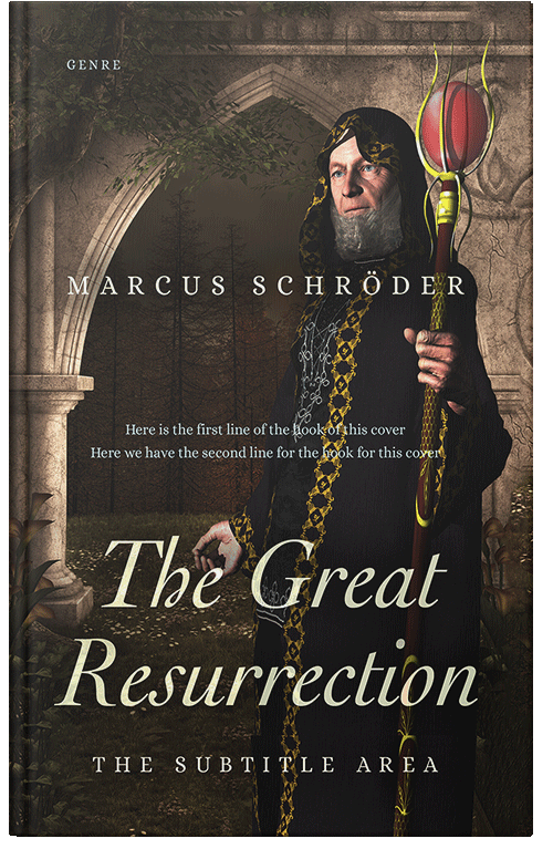 Front view of Premade Fantasy Book Cover - Zeus