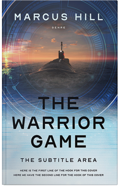 Front view of Premade Action & Adventure Book Cover - Oxford Blue