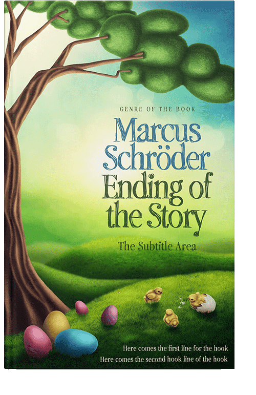 Front view of Thatch Green #25610 - Premade Children's Book Cover