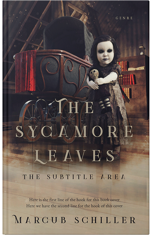 Front view of Premade Horror Book Cover - Indian Khaki