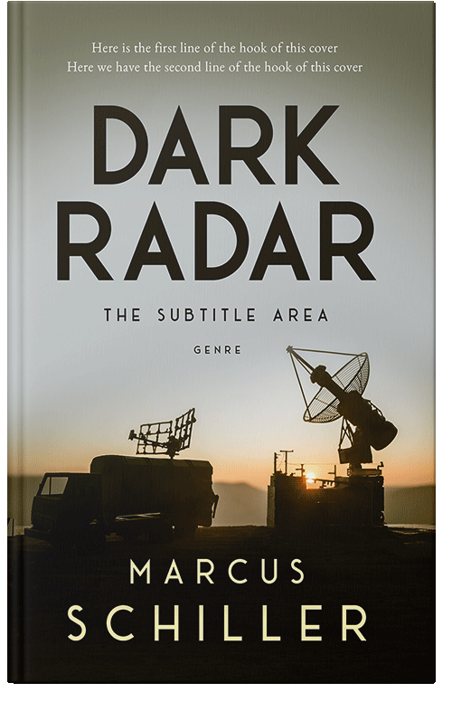 Front view of Premade Action & Adventure Book Cover - Mist Gray