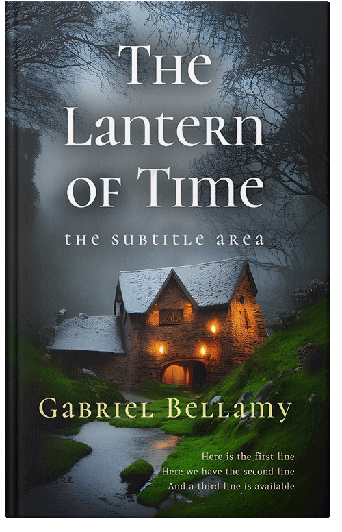 Front view of Premade Fantasy Book Cover - Lunar Green