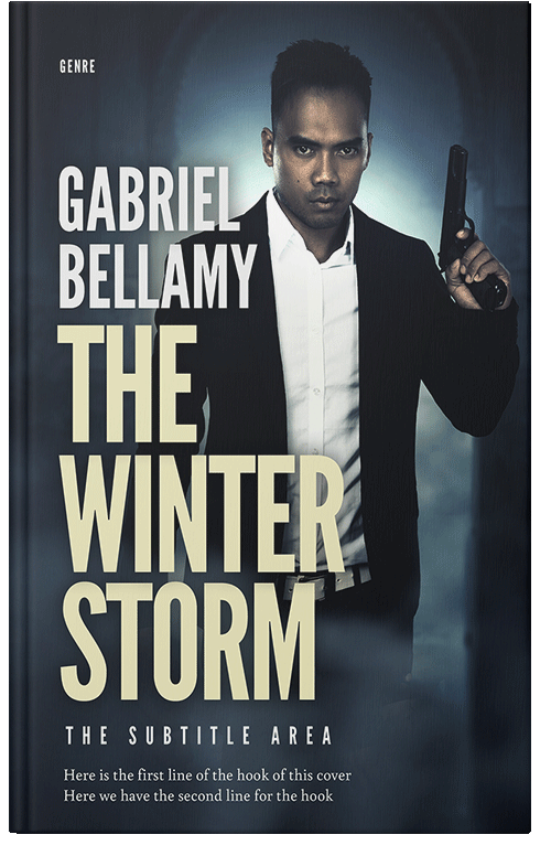 Front view of Premade Mystery & Thriller & Suspense Book Cover - Satin Linen