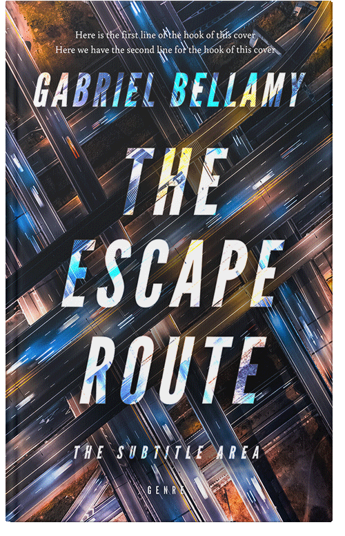 Front view of Premade Action & Adventure Book Cover - Shark