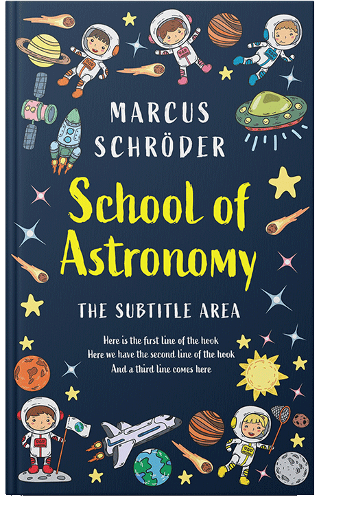 Front view of Elephant #25953 - Premade Education Book Cover